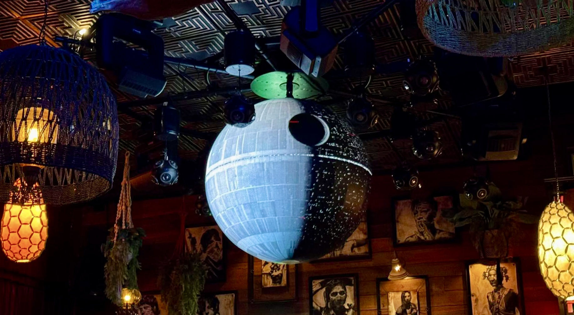 Mapped LED sphere and lighting installation at Chiwahwah